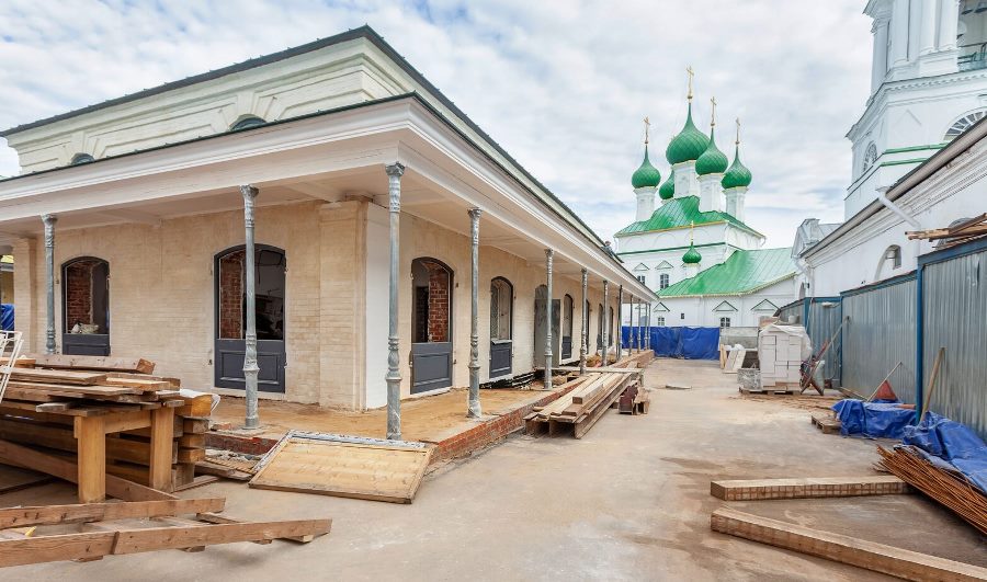 В Костроме подходит к завершению реставрация одного из корпусов Мелочных рядов