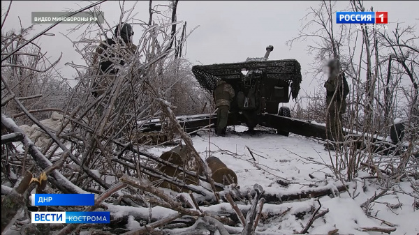 Костромские десантники-артиллеристы под Артёмовском уничтожают подразделения ВСУ