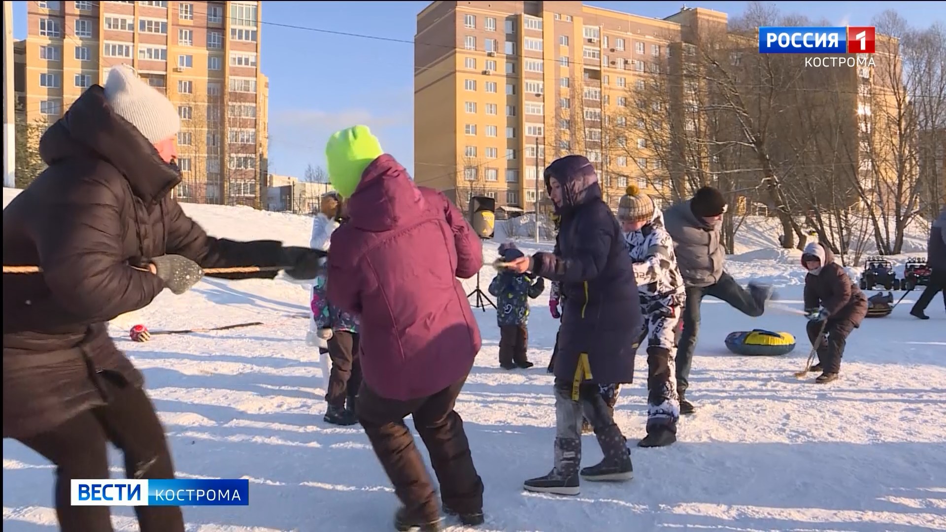 Мороз забавам не помеха: костромичи активно проводят каникулы в парках города