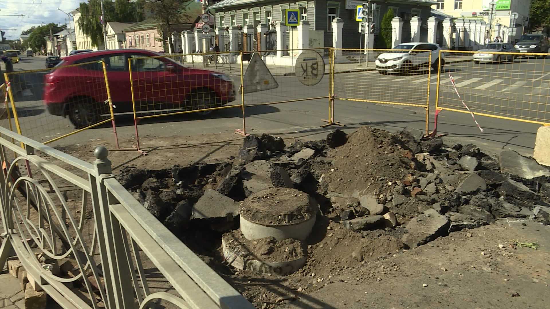 Ремонт улицы Советской в Костроме завершится до конца октября