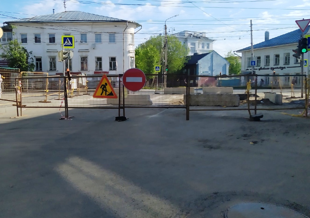 Улицу Горную в Костроме временно закрыли для движения