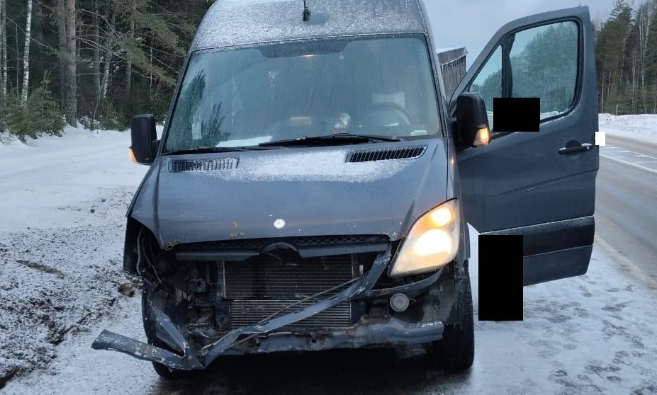 Водитель микроавтобуса на костромской трассе врезался в отбойник