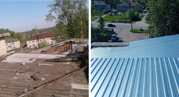 Крышу военкомата в Костромской области привели в порядок коммунальные службы Минобороны