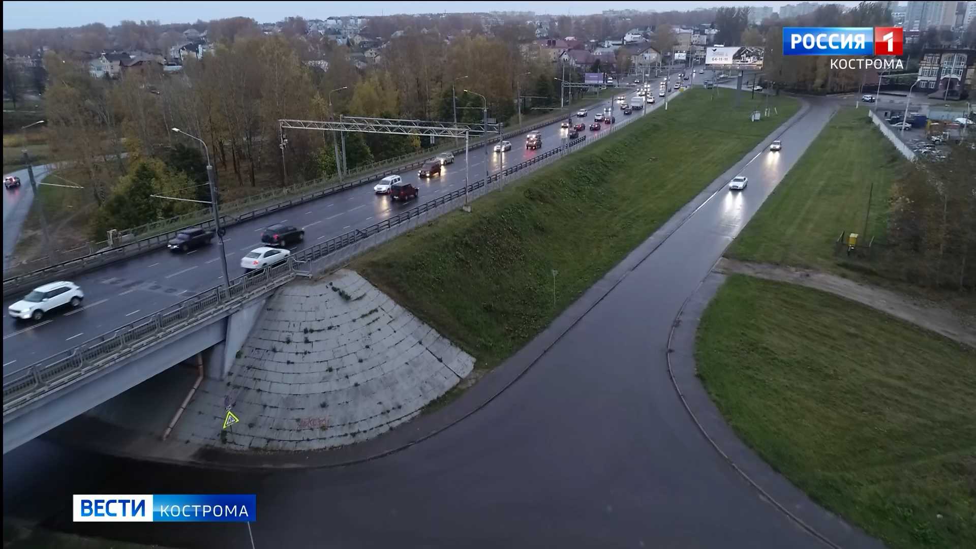 Костромские водители готовятся к новой схеме движения у моста