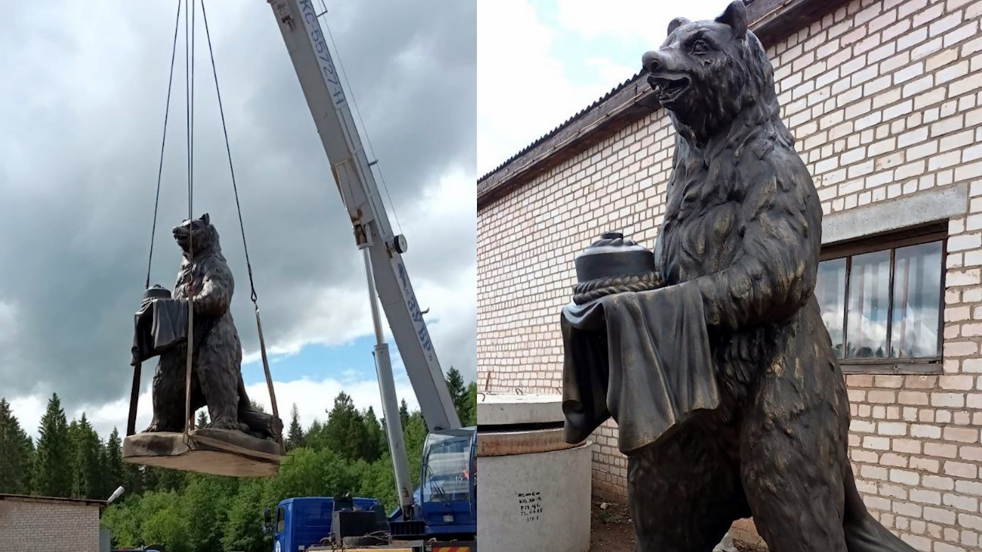 Центр костромского райцентра украсит памятник хлебосольному медведю