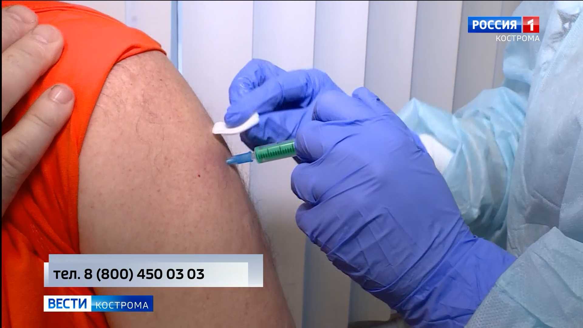 Прививки от коронавируса за сутки сделали 500 костромичей