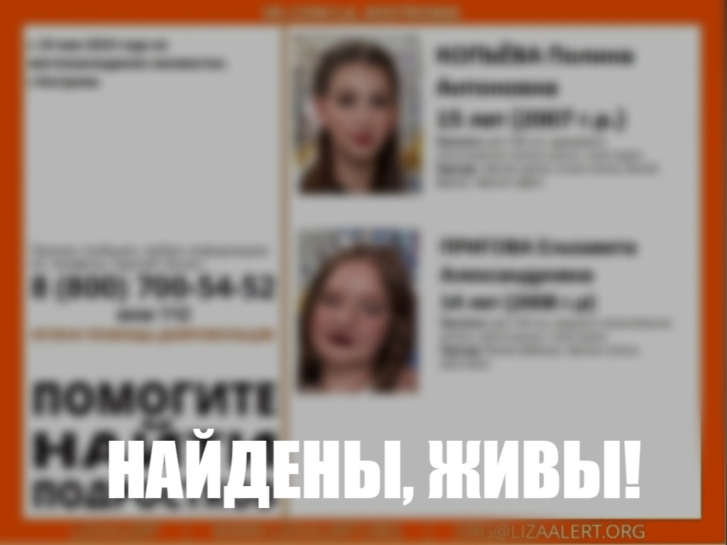 Пропавших в Костроме девочек-подростков нашли живыми и здоровыми