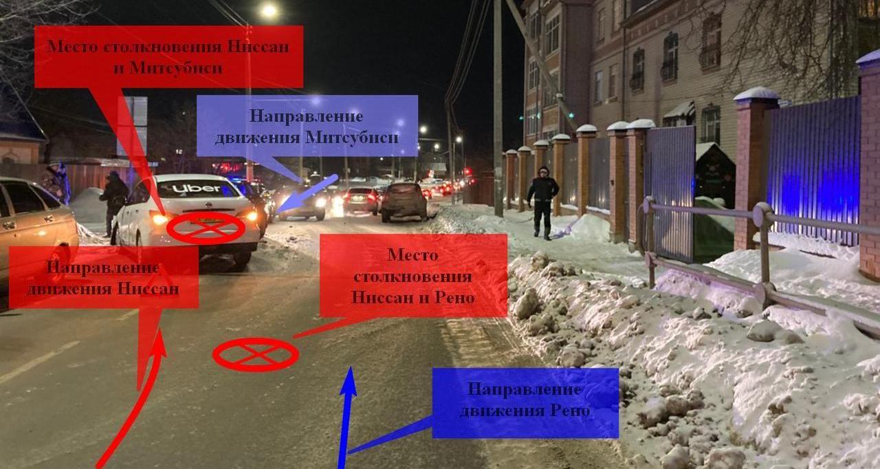 На улице Заволжской в Костроме столкнулись три иномарки