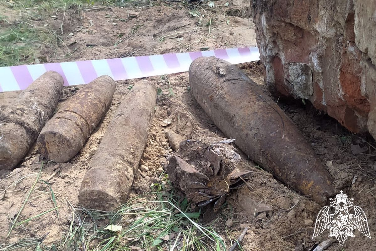 Рабочие выкопали в костромском Заволжье пять советских снарядов