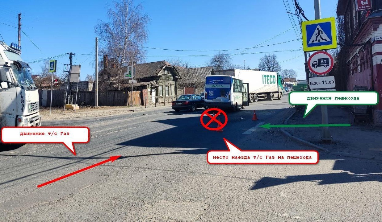 Автобус в Костроме сбил 24-летнего пешехода