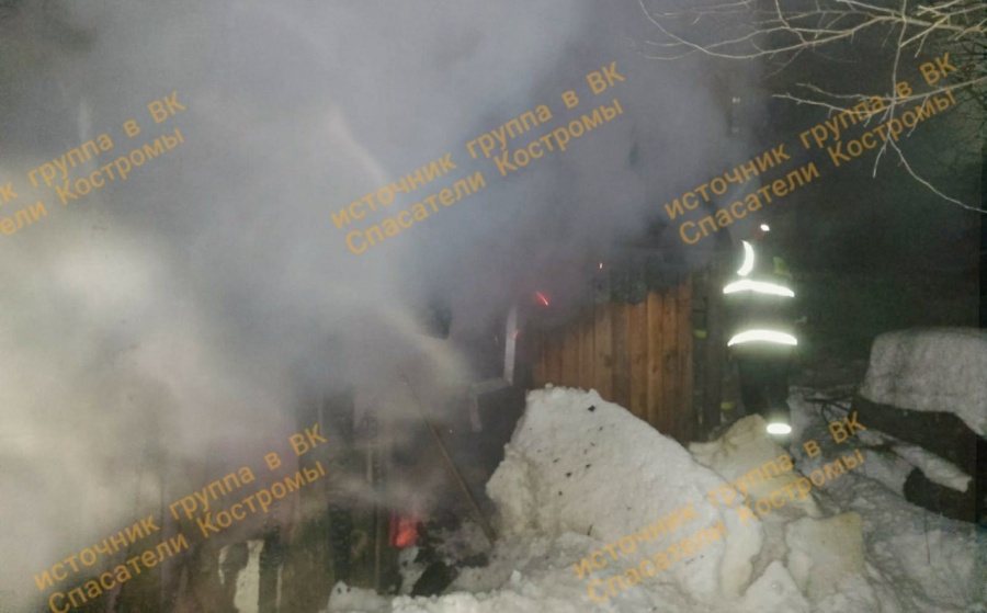 На пожаре в костромской деревне пострадал домашний скот