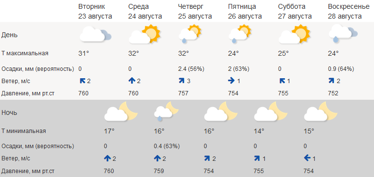 Погода в Костроме: август повышает градус