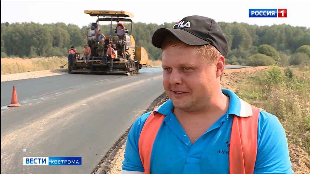Асфальт вместо грунта: в Костромской области завершают обновлять дорогу между Нерехтой и Волгореченском