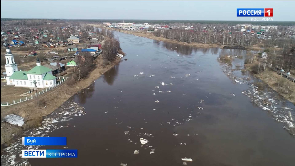 30 апреля канал. Река Кострома буй. Город буй Костромской области половодье. Наводнения в Костромской обл. Затопило буй.