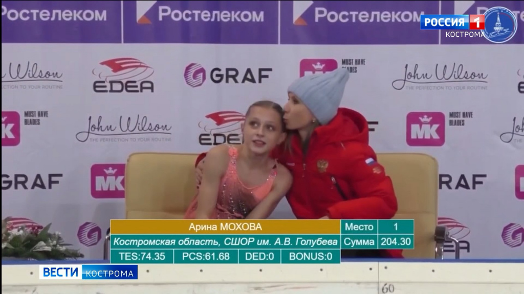 Арина Мохова стала первым в истории Костромской области Мастером спорта по фигурному катанию