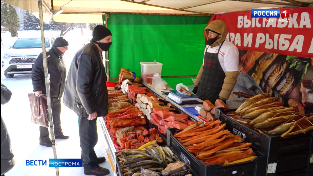 Рыбное изобилие в Масленичную неделю подготовили костромичам на Сенной