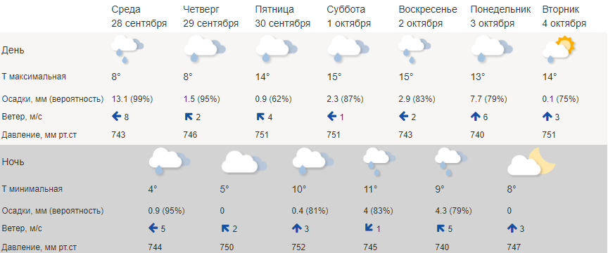 Дожди над Костромой до выходных поумерят свой пыл