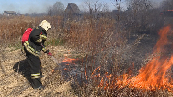 На полях под Костромой начались возгорания сухой травы