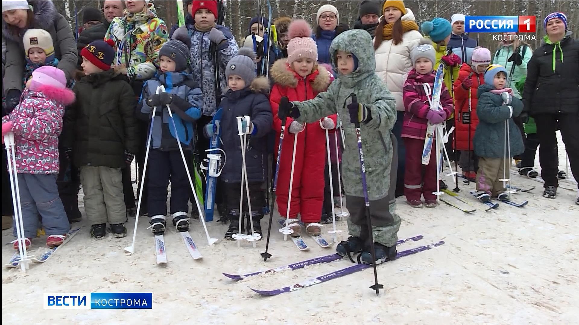 Костромские детсадовцы массово встали на лыжи